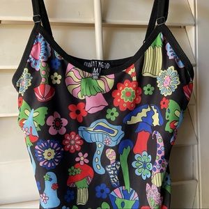 current mood psychedelic mushroom cami dress